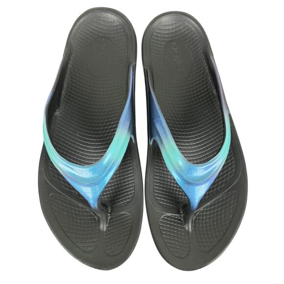 Oofos OOmega OOlala Luxe Sandal in Atlantis Women’s 10 Comfort Recovery Beach - Picture 8 of 14